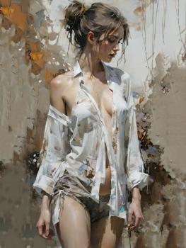 Wearing a sexy and beautiful woman